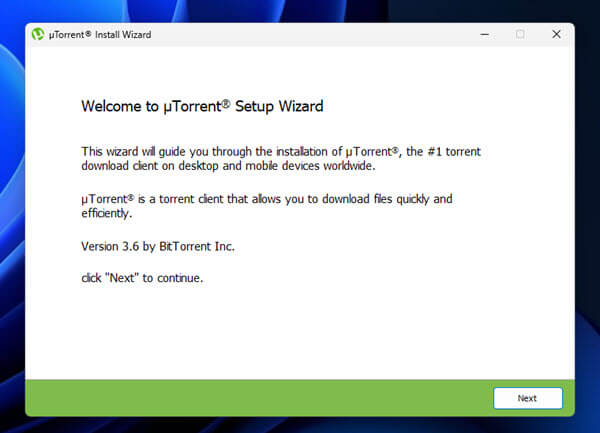 Reinstall uTorrent Windows 11