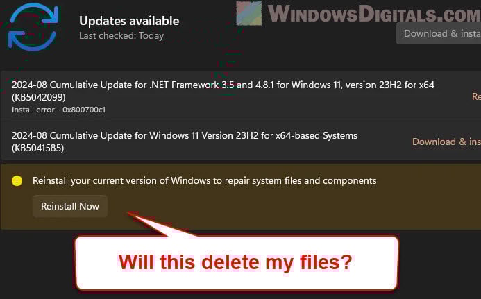 Reinstall your current version of Windows to repair system files and components