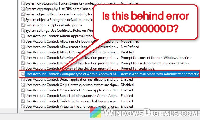 Remote Desktop Error 0xC000000D "The token that was passed to the function is invalid"