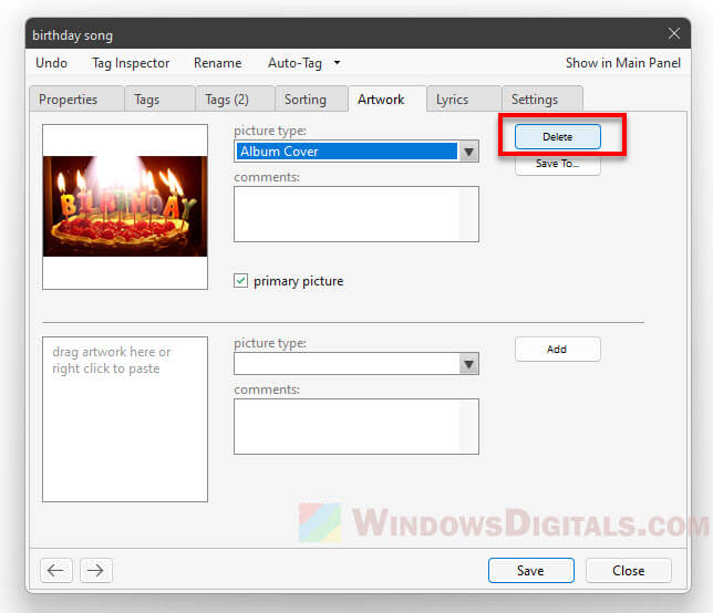 Remove Album Art From MP3 Windows 11