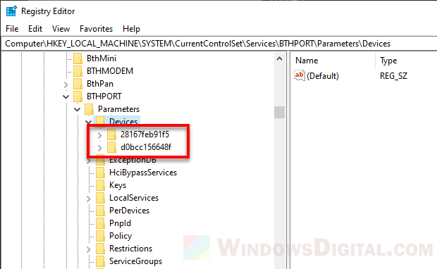 how to remove all bluetooth devices windows