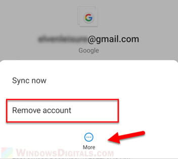Remove Google account from phone