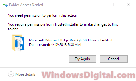 Remove Microsoft Edge from Windows 10