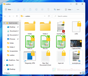 how to remove lock icon from files in windows 11