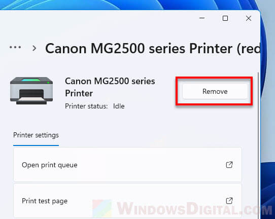 Remove Printer Driver From Windows 11