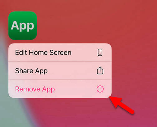 Remove app on iPhone