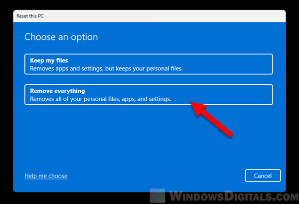 Remove everything from your Windows computer