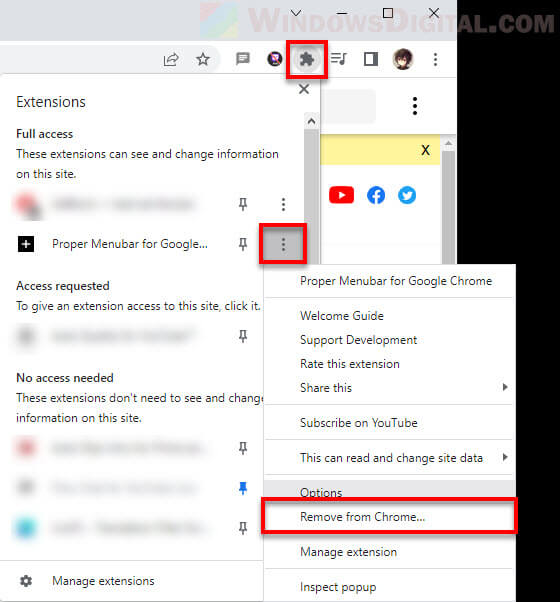 Remove menu bar from Chrome