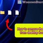 Remove name text from desktop icon Windows 11