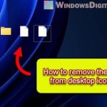 Remove name text from desktop icon Windows 11