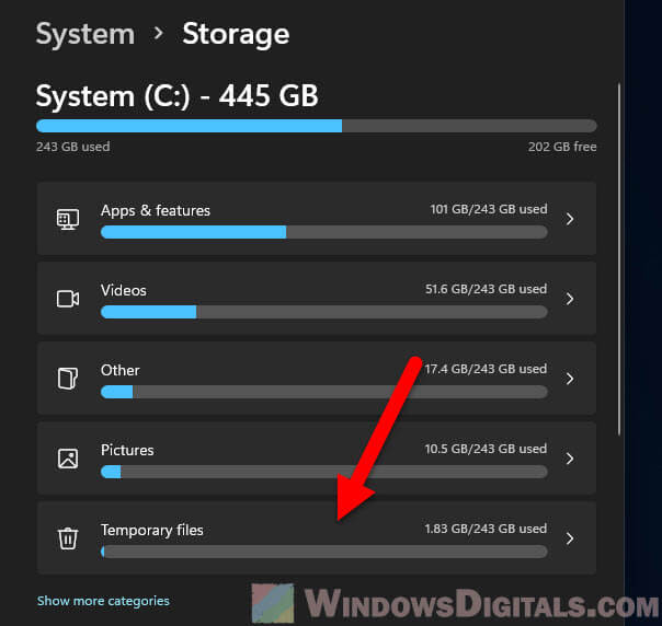 Removing Temporary files