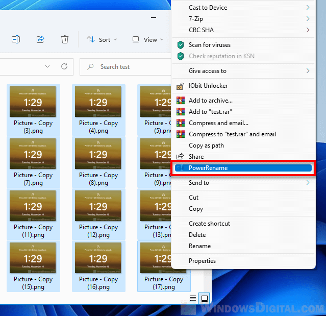 Rename multiple files at once in Windows 11