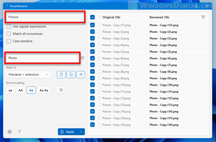 Replace part of filename in multiple files