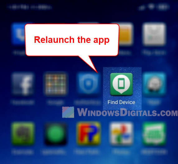 Restart Find My Device Android