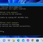 Restart Windows Update Service Windows 11 CMD