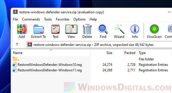Restore Windows Defender Service