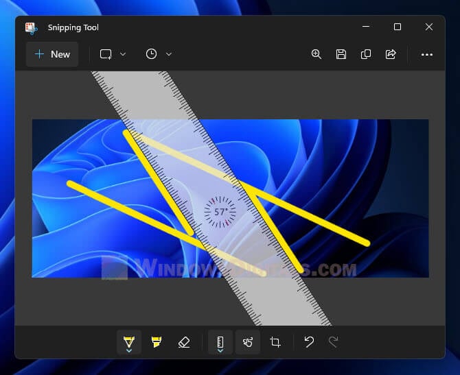 Rotate ruler Snipping Tool