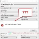 Rufus Error Access to the device is denied