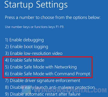 Start Windows 10 safe mode