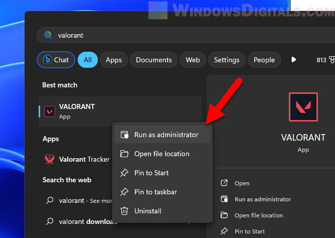 Run Valorant and Riot Client as administrator