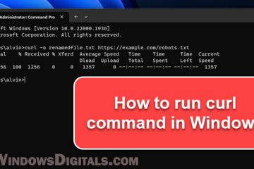 Run cURL Commands in Windows 11 Examples