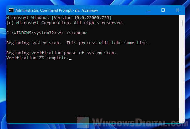 SFC scannow Windows 11