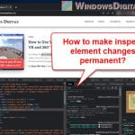 Save Inspect Element Changes Permanently