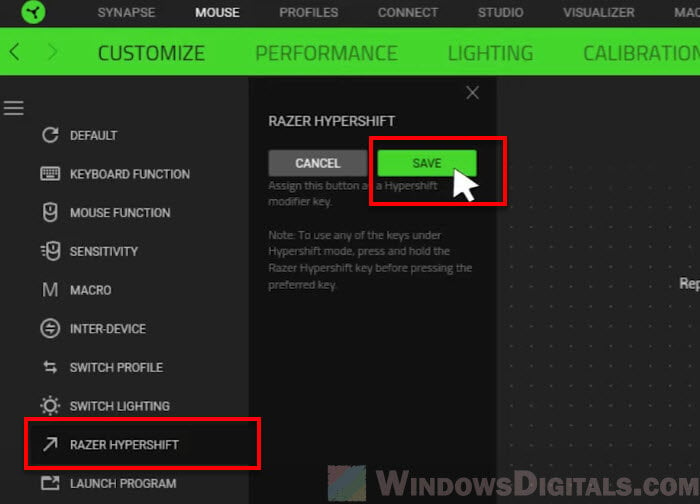 Save Razer Hypershift key function and macro settings