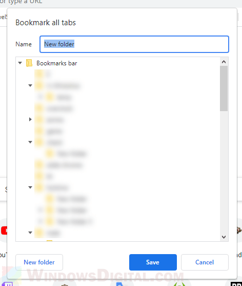 Simpan semua tab yang terbuka di Chrome