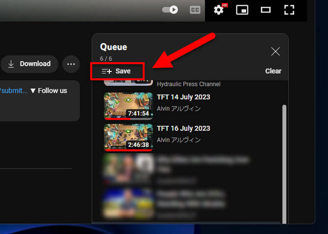 Save multiple videos to a playlist at once on YouTube