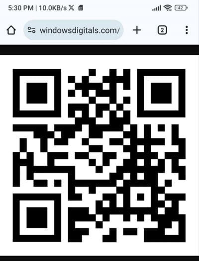 Scan QR code on Android phone