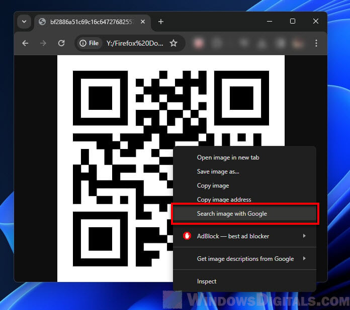 Scan QR code using Chrome browser
