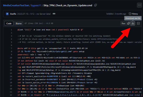 Script to bypass Windows 11 TPM and Secure Boot checks