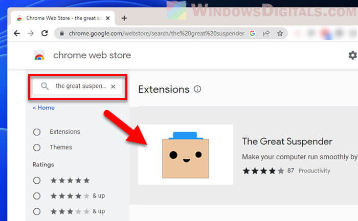 Search for a chrome extension