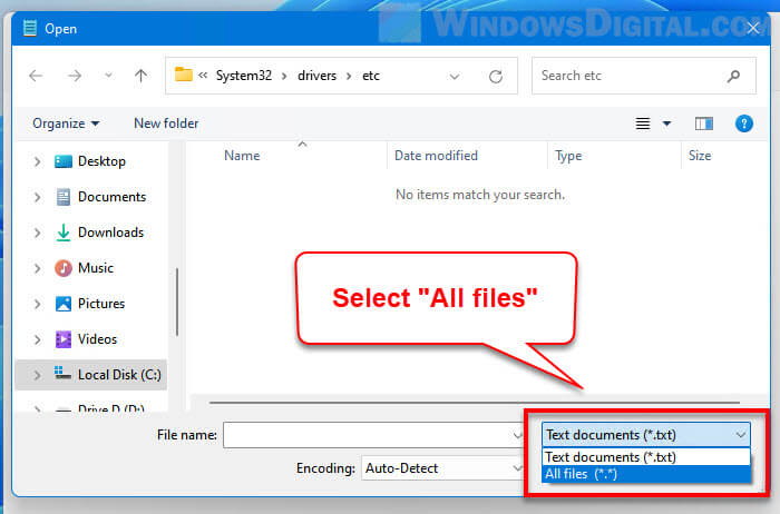 Select All files in Notepad