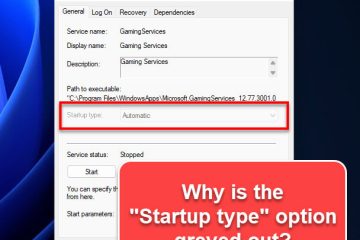 Services.msc Startup Type Greyed Out in Windows 11 or 10