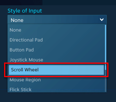 Set Analog Stick as Scroll Wheel