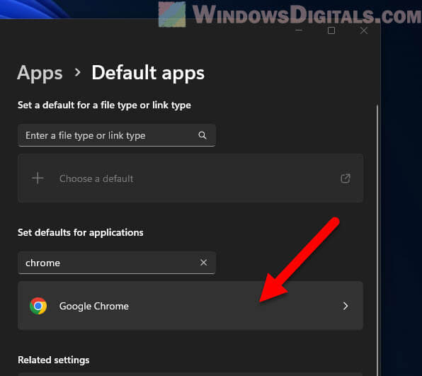 Set Chrome as default browser