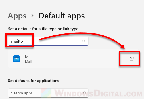 Set Gmail as default email in Windows 11