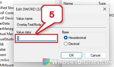 Set OverlayTestMode to 5 to disable MPO Windows 11