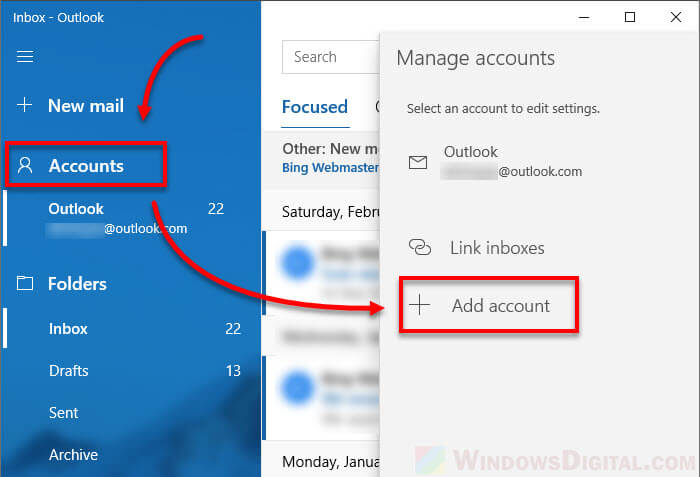 Set up AOL Mail as default email in Windows 10 Mail app