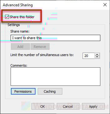Share a folder over network without homegroup