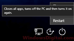 Shift restart without desktop