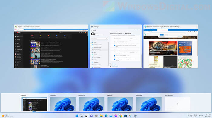 Shortcut key to minimize all Windows 11