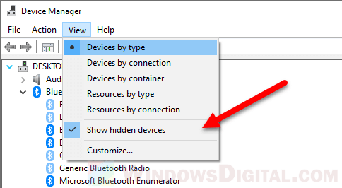 Show hidden devices Device Manager Windows 11