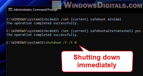 Shut down PC using command line