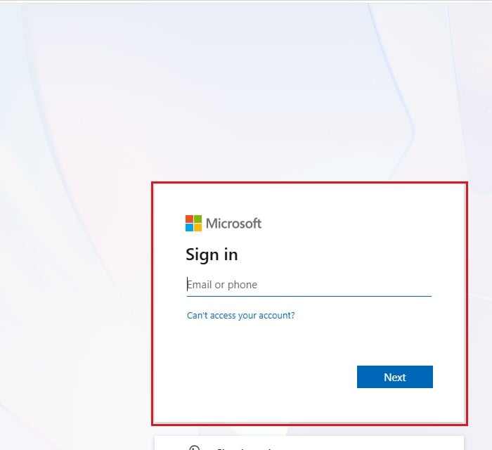 Sign in work or school account BitLocker recovery key