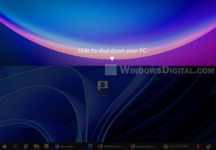 Slide to Shutdown Windows 11