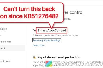 Smart App Control Grayed Out After KB5127648 in Windows 11