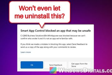 Smart App Control Won't Let You Uninstall an App in Windows 11